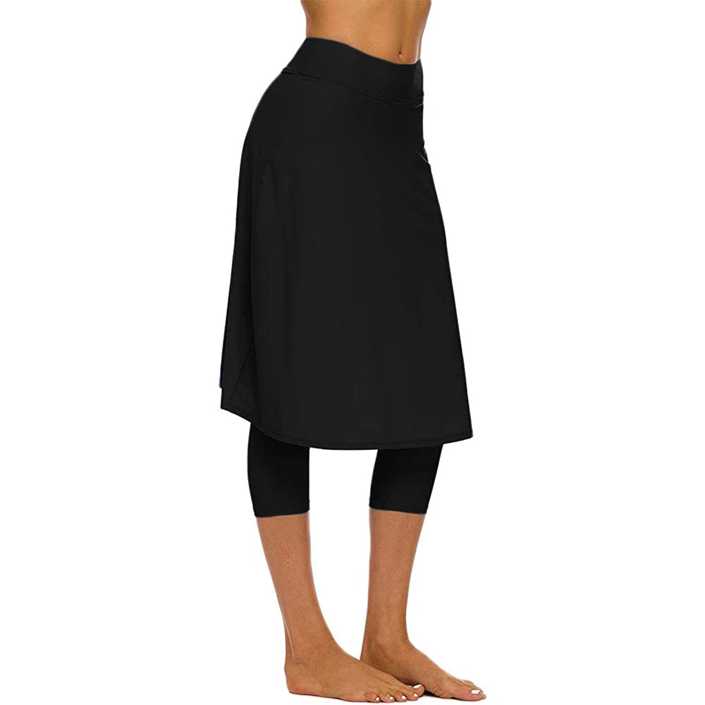 Women Long Skirted with Swim Legging