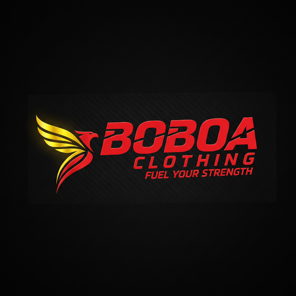 boboa clothing red and yellow wordmark